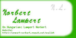norbert lampert business card
